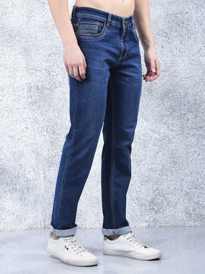 donlay dark blue straight-fit jeans
