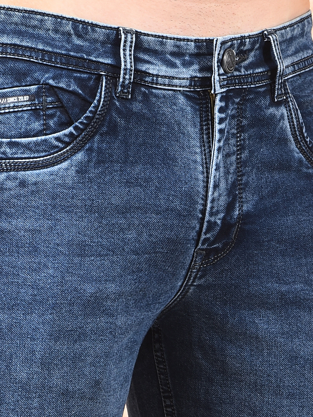donlay denim blue narrow-fit jeans