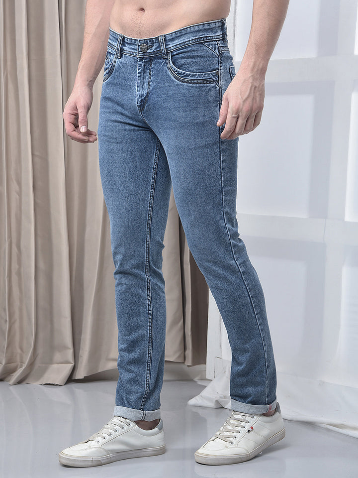 donlay light blue narrow-fit jeans