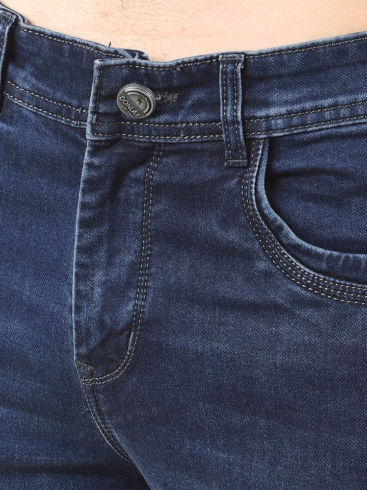 donlay navy blue narrow-fit jeans