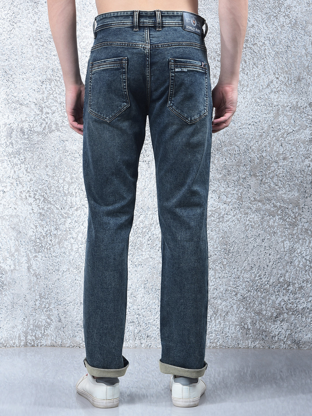 DONLAY TINT GREEN STRAIGHT-FIT JEANS
