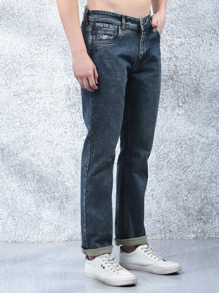 DONLAY TINT GREEN STRAIGHT-FIT JEANS