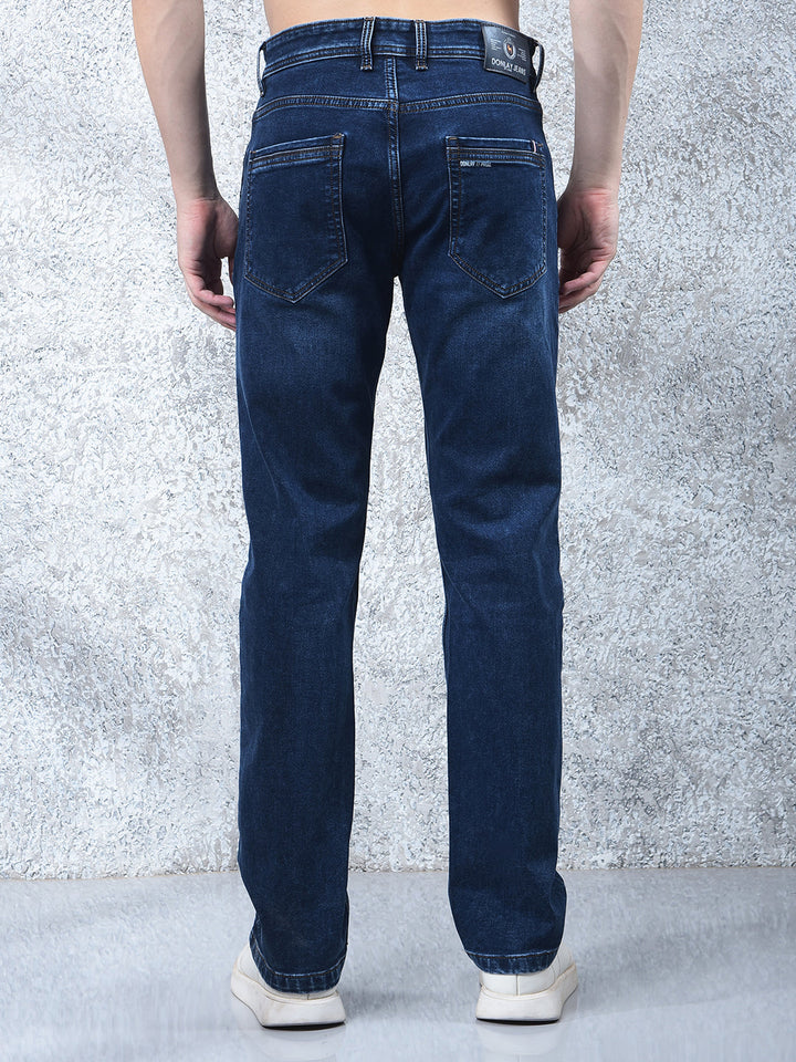 donlay dark blue straight-fit jeans