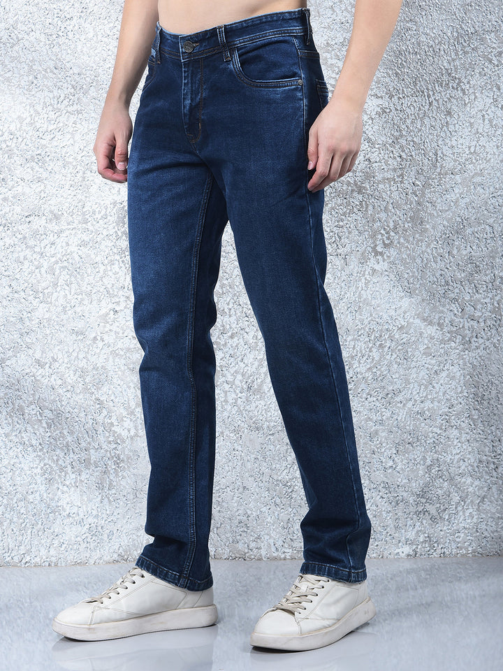 donlay dark blue straight-fit jeans