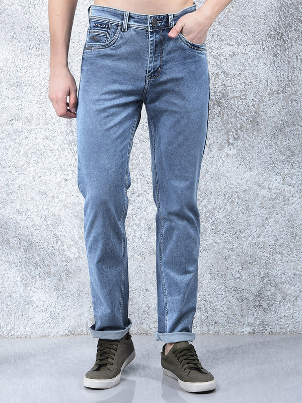 donlay blue narrow-fit jeans