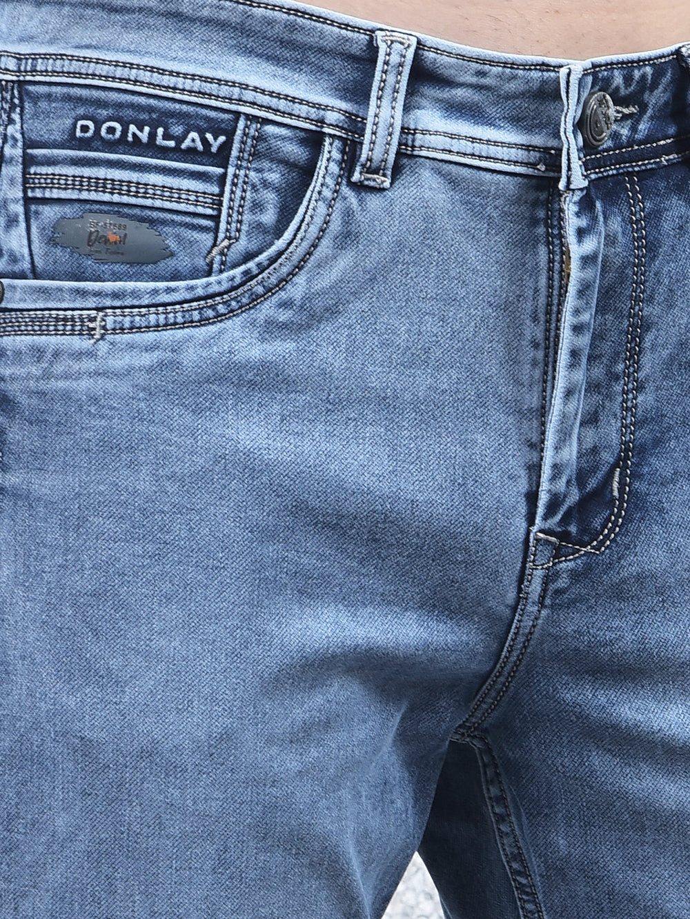 donlay blue narrow-fit jeans