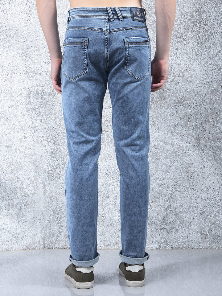 donlay blue narrow-fit jeans