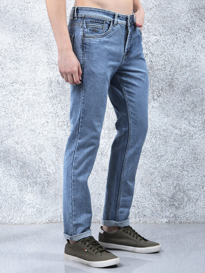 donlay blue narrow-fit jeans