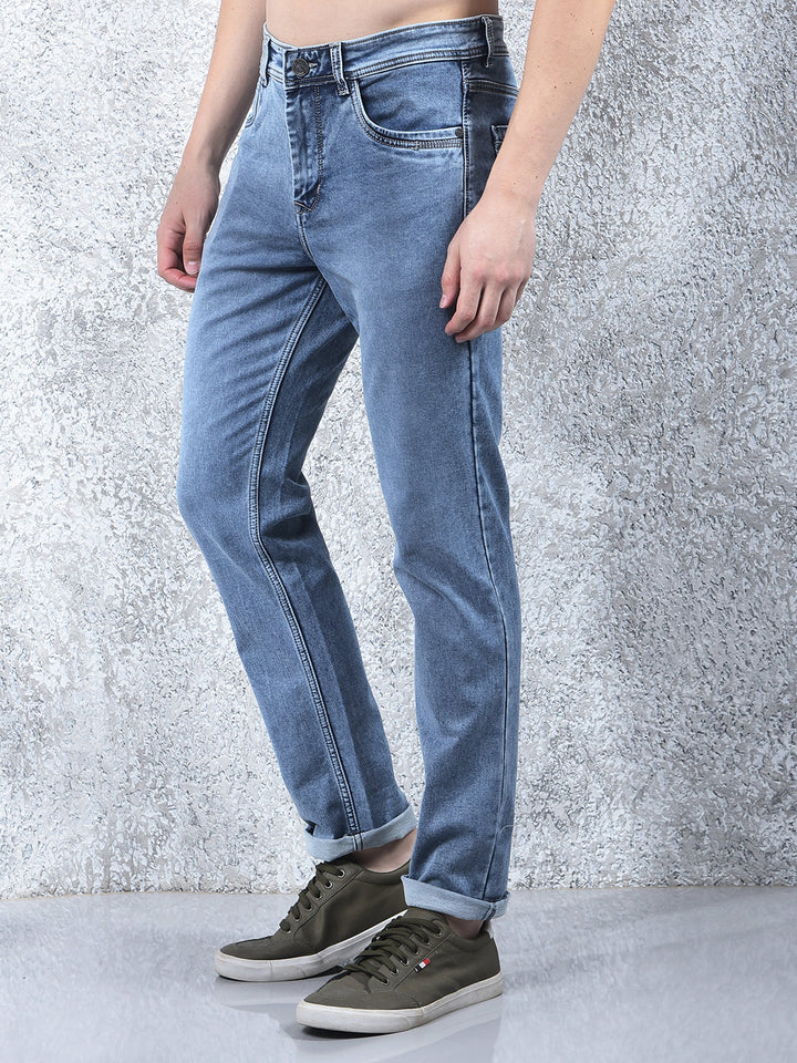 donlay blue narrow-fit jeans