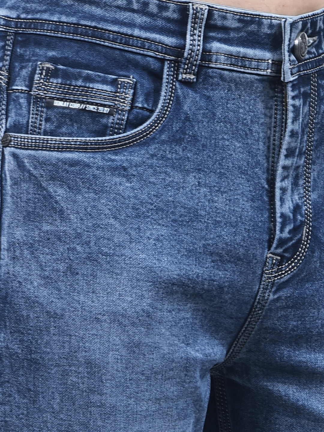 donlay blue narrow-fit jeans
