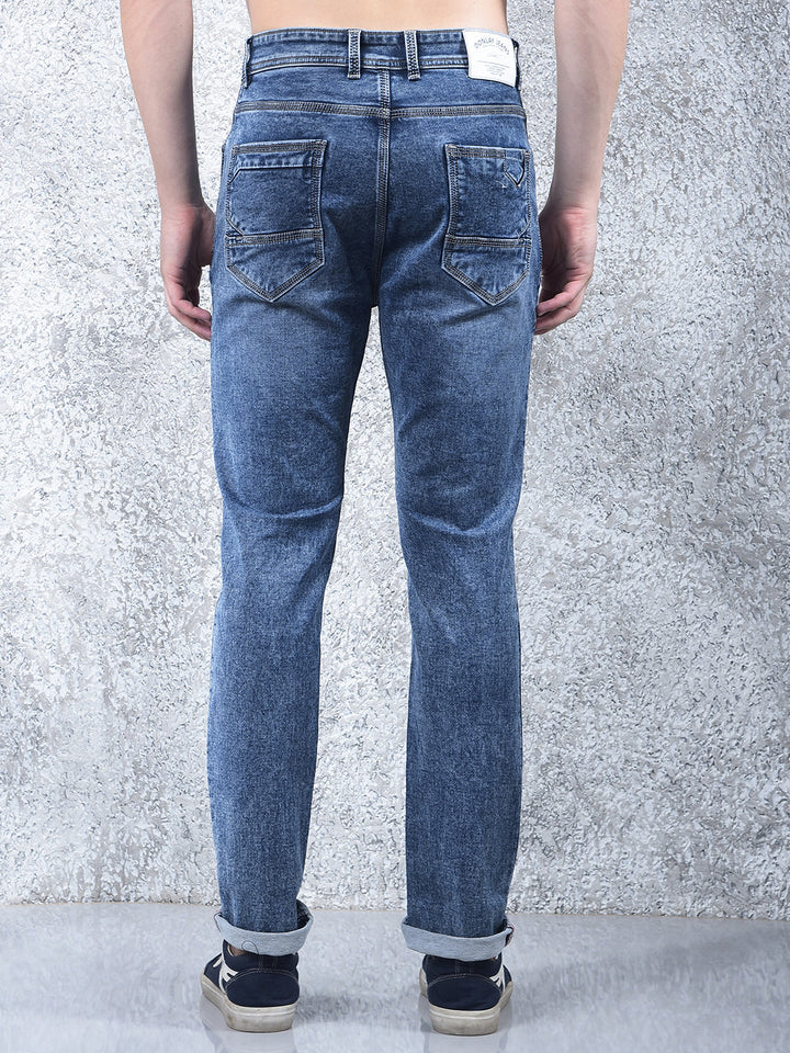donlay blue narrow-fit jeans