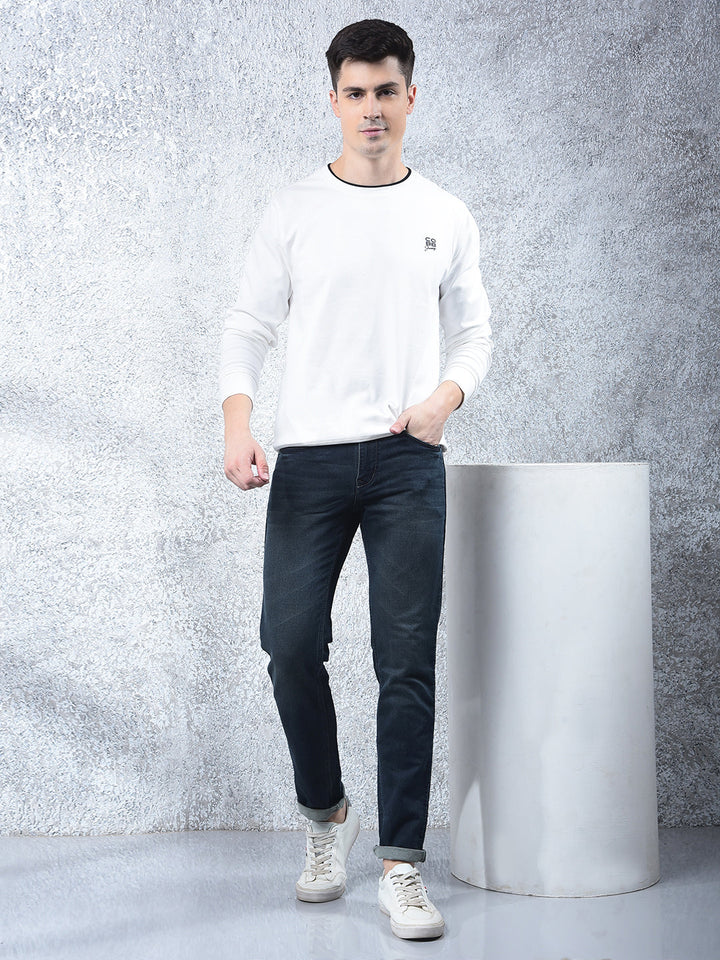 DONLAY NAVY BLUE NARROW-FIT JEANS
