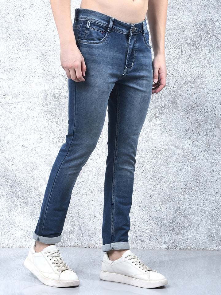 DONLAY DUSTY BLUE ULTRA-FIT JEANS