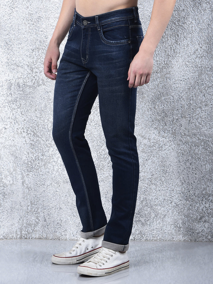 donlay navy blue ultra-fit jeans