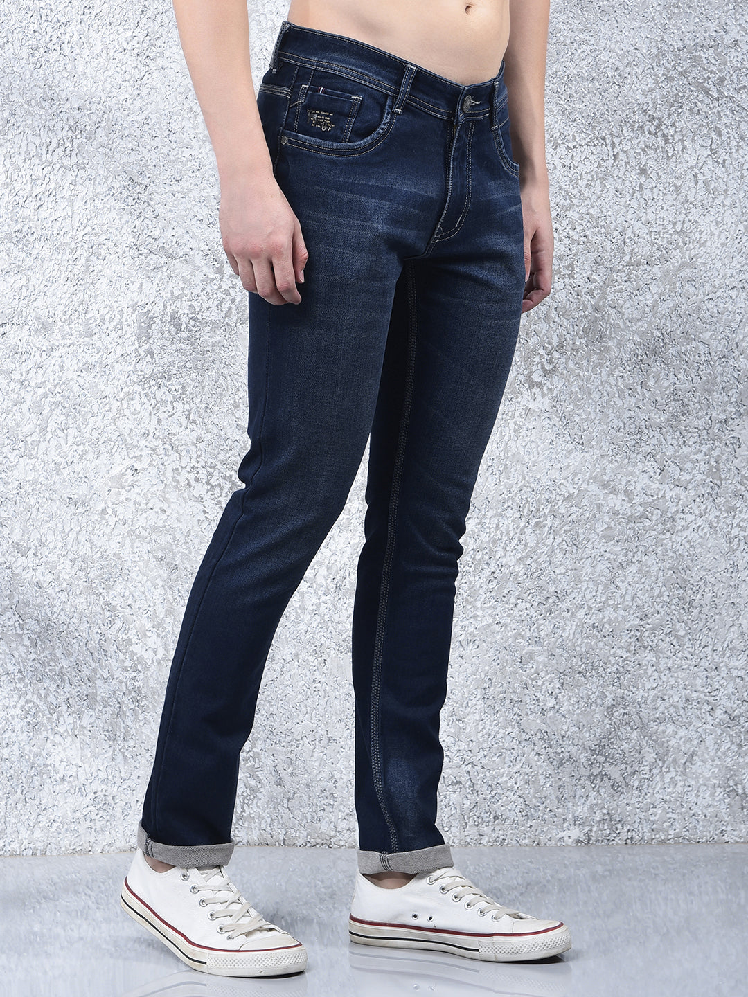 donlay navy blue ultra-fit jeans