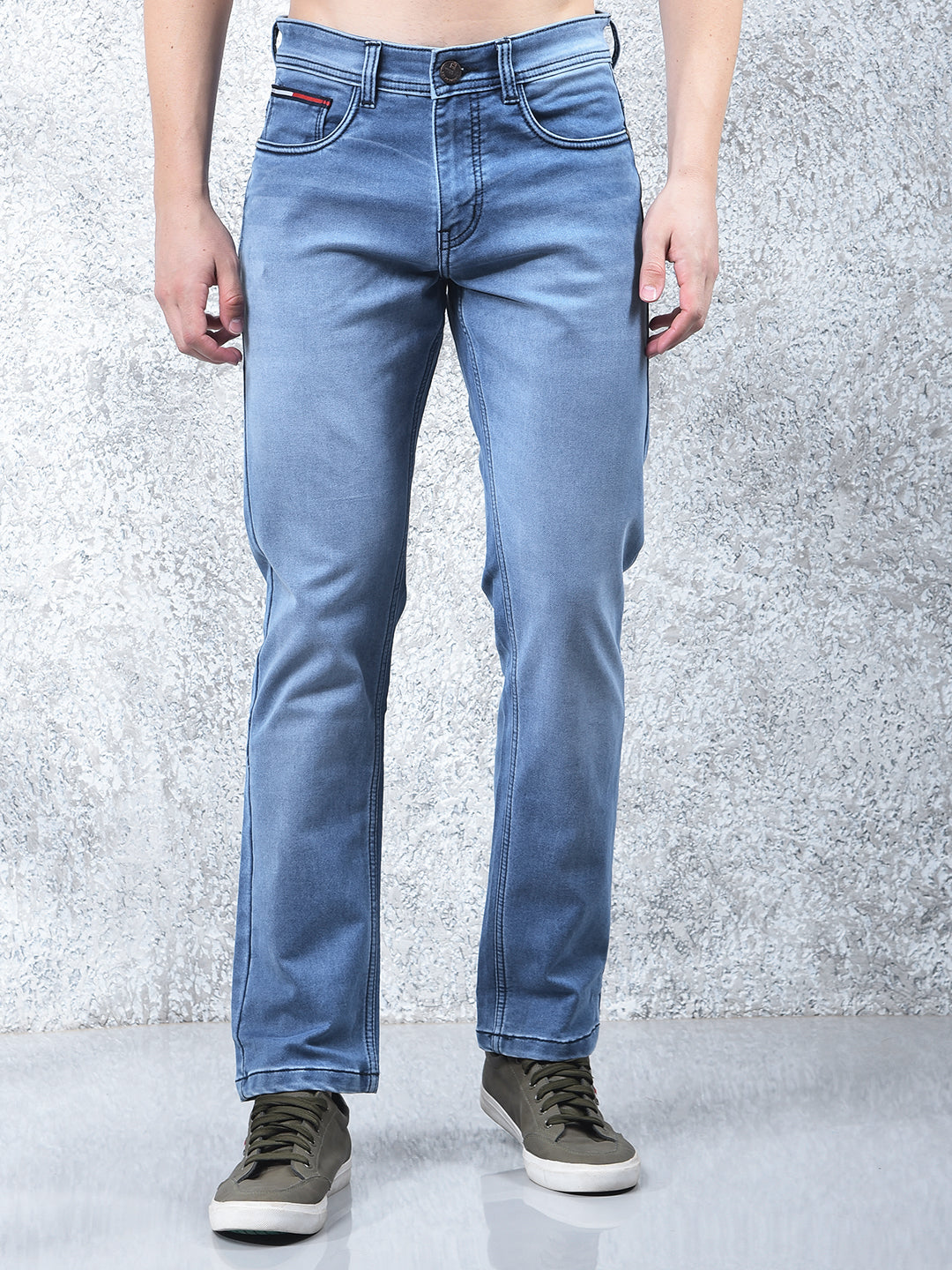 donlay blue narrow-fit jeans