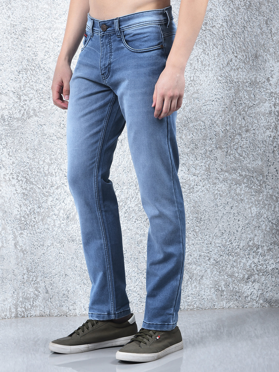 donlay blue narrow-fit jeans