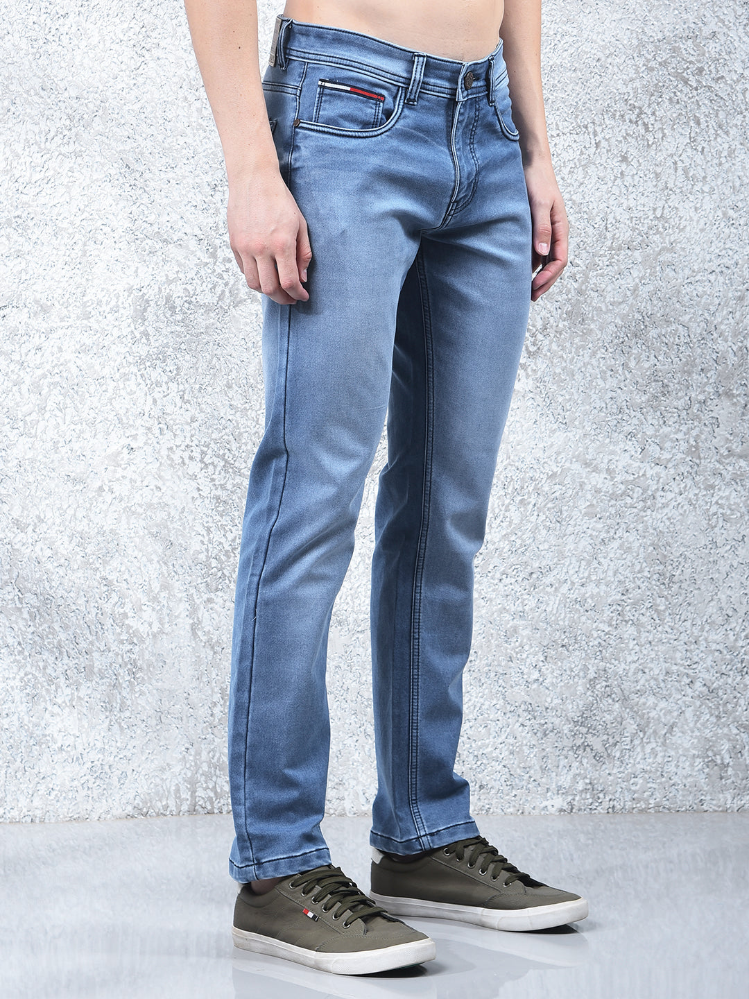 donlay blue narrow-fit jeans