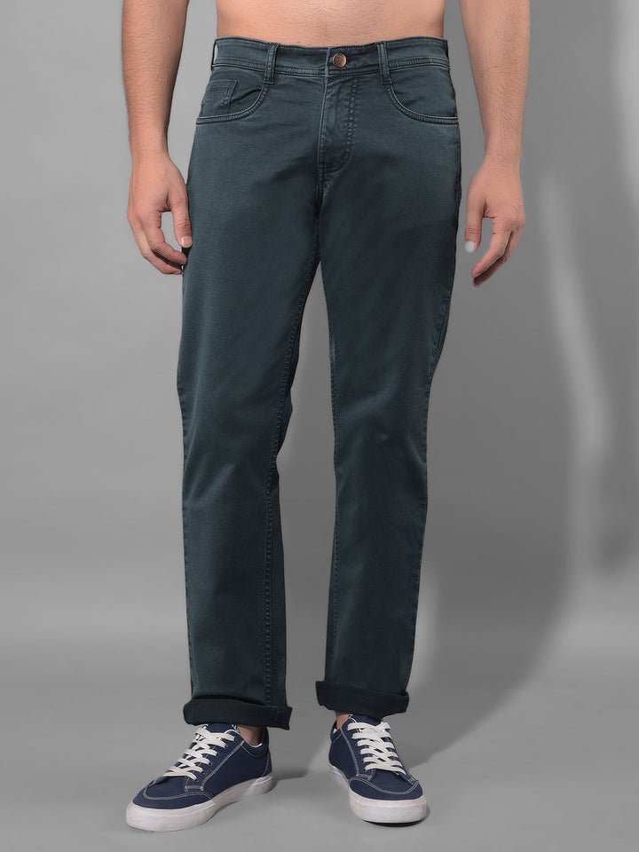 cobb dark green straight fit premium jeans