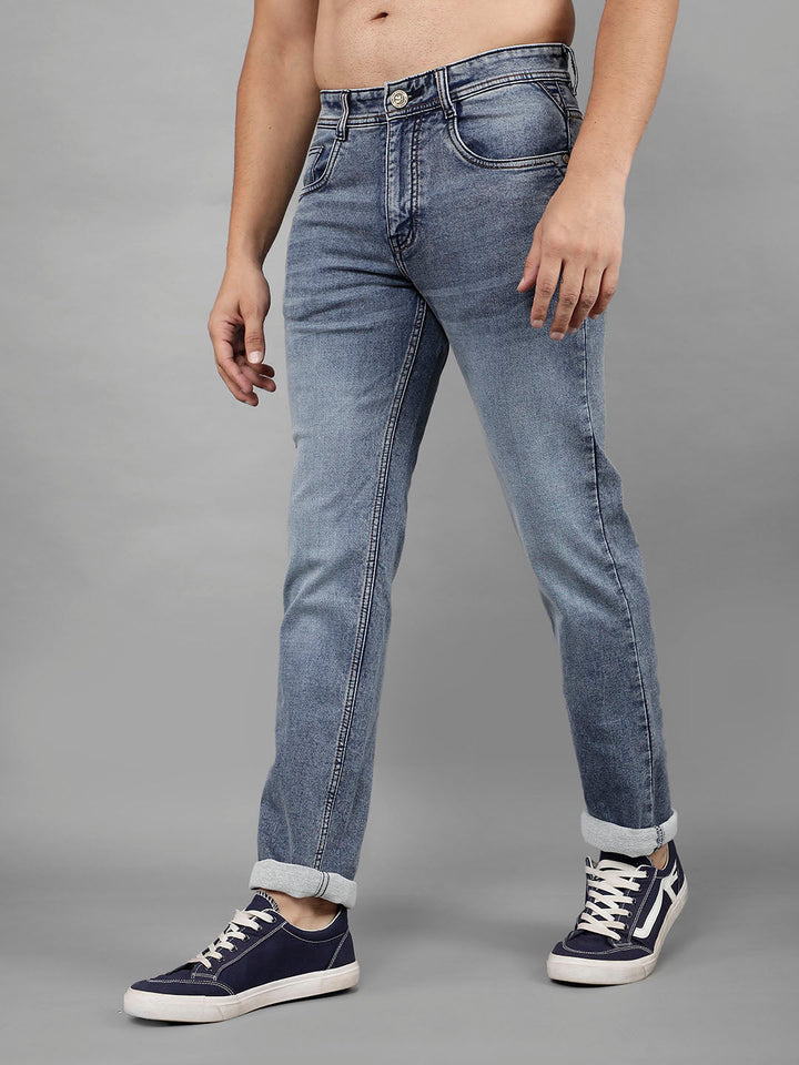 COBB Blue Grey Straight Fit Premium Jeans