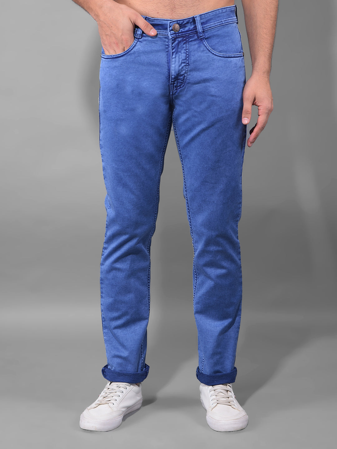 cobb denim blue narrow fit premium jeans
