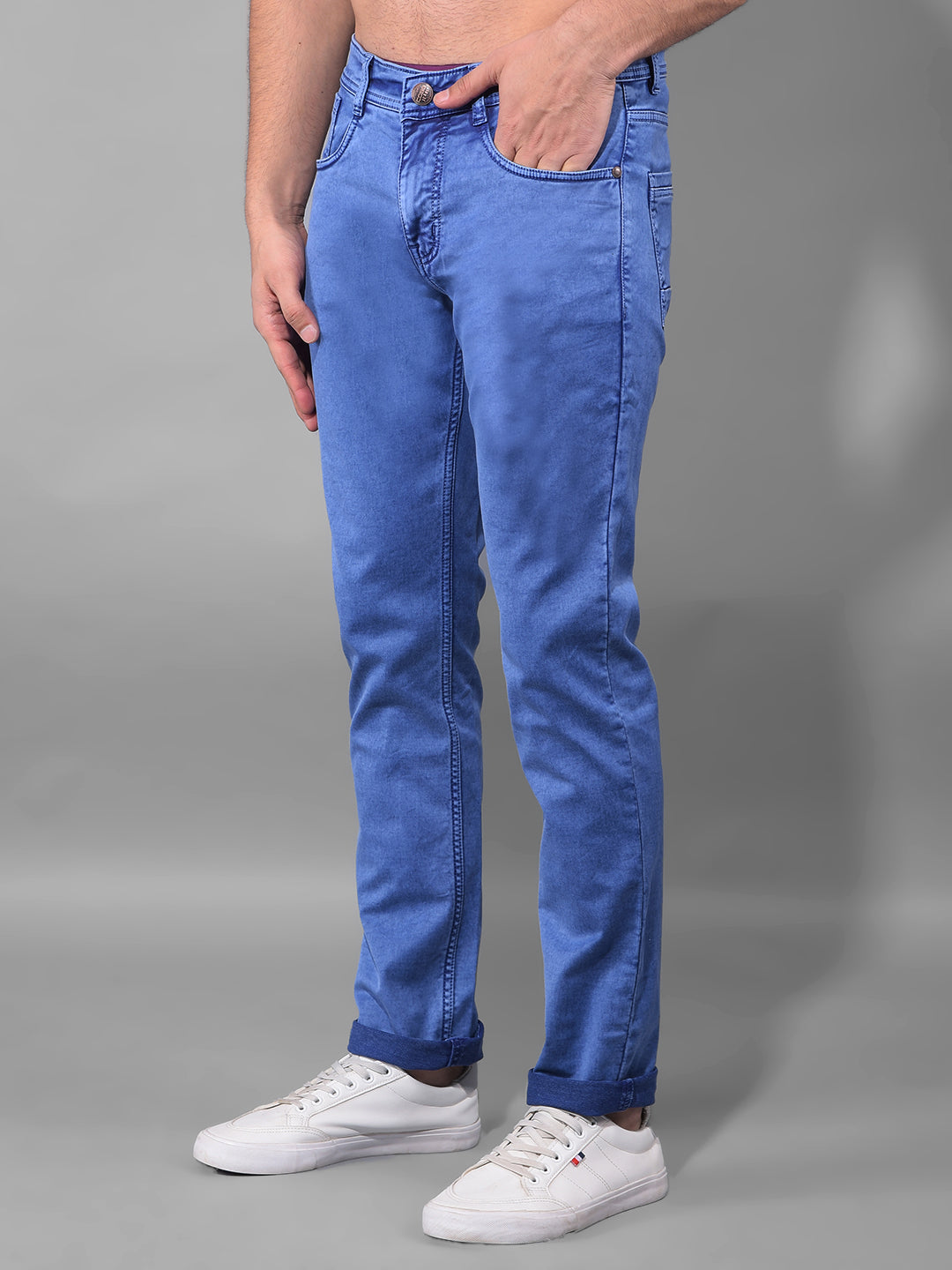 cobb denim blue narrow fit premium jeans