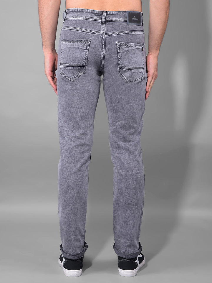 cobb washed grey straight fit premium jeans