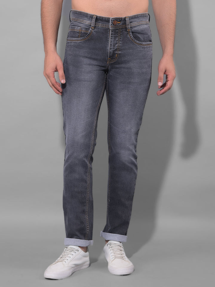 cobb mid grey narrow fit premium jeans