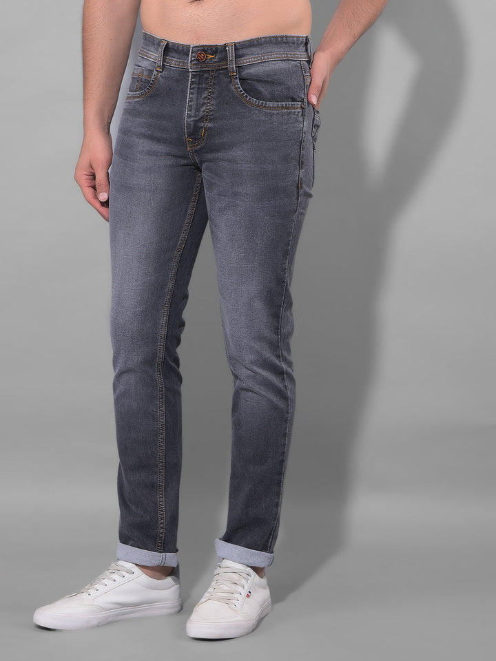 cobb mid grey narrow fit premium jeans