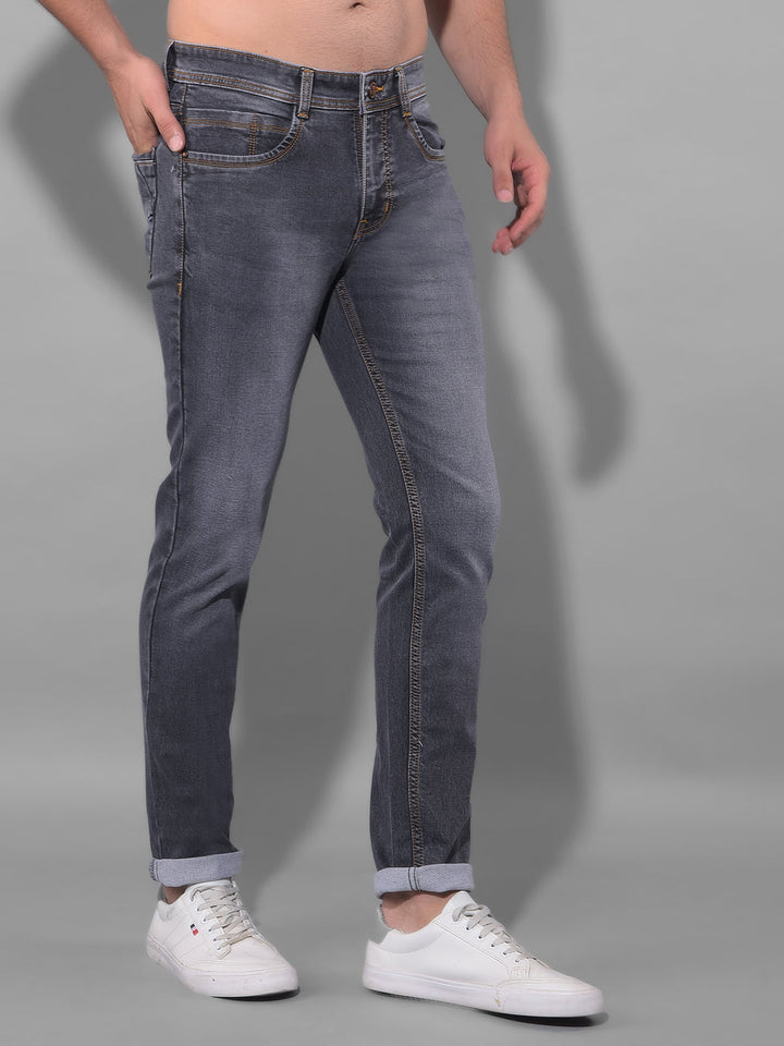 cobb mid grey narrow fit premium jeans