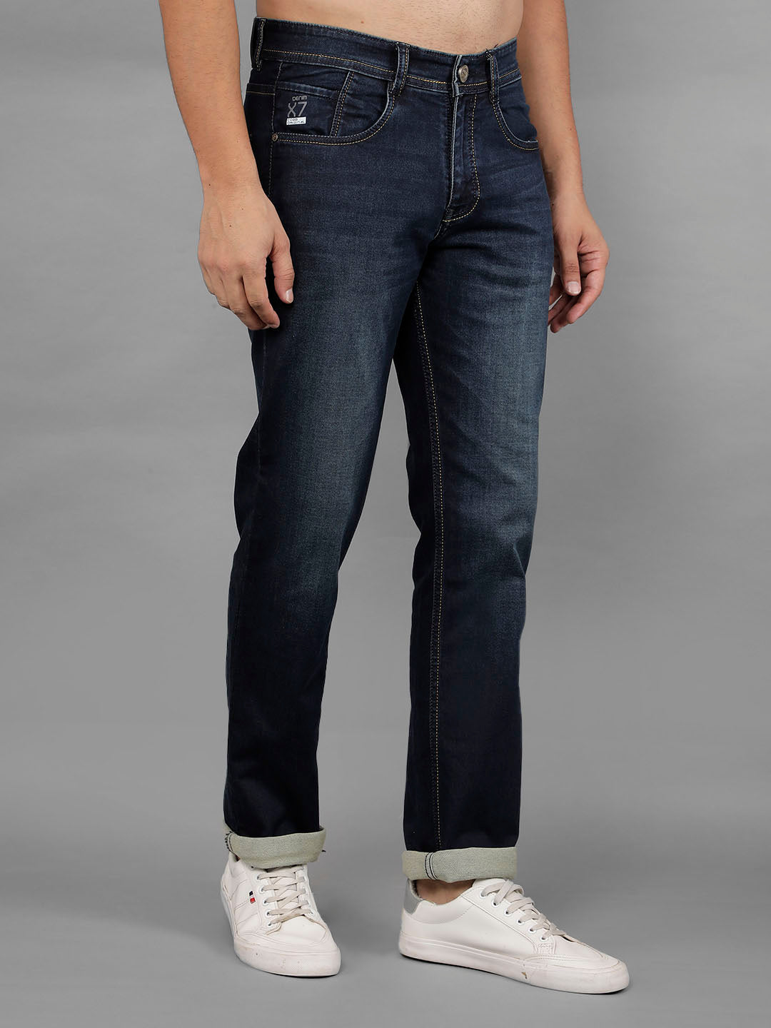 cobb mens navy blue jeans