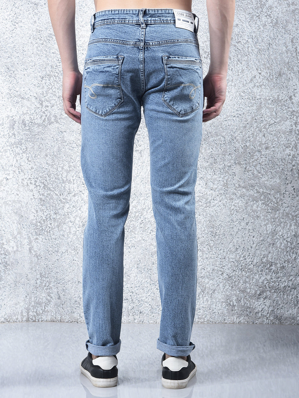 cobb light blue narrow-fit premium jeans