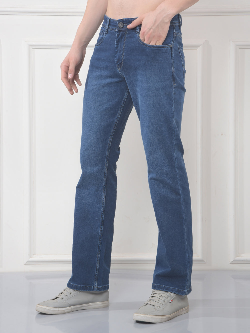 cobb blue boot-cut premium jeans