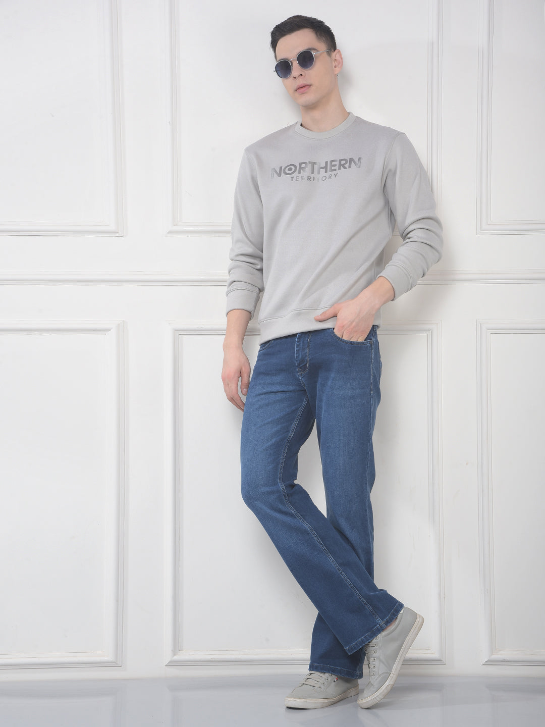 cobb blue boot-cut premium jeans