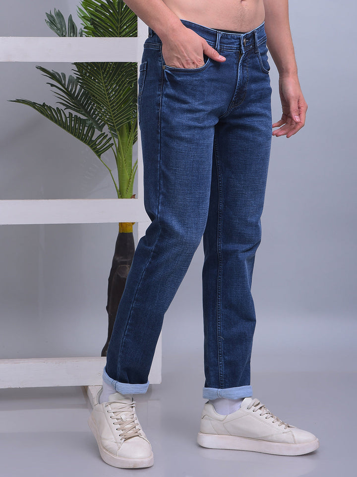 COBB DARK BLUE NARROW-FIT PREMIUM JEANS