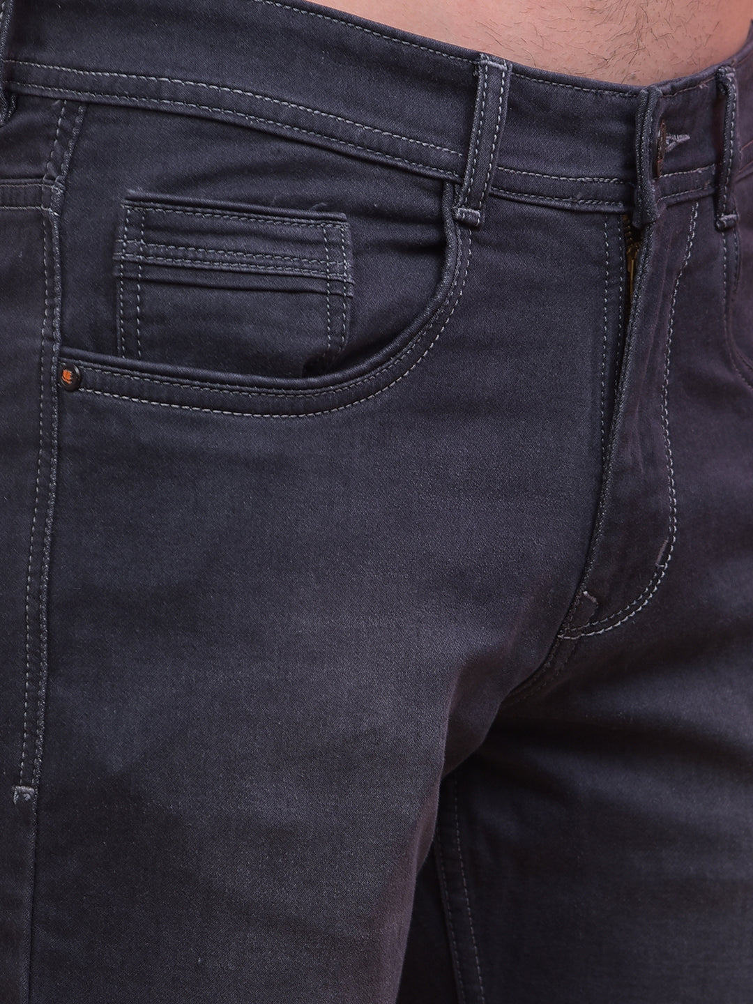 cobb dark grey straight-fit premium jeans