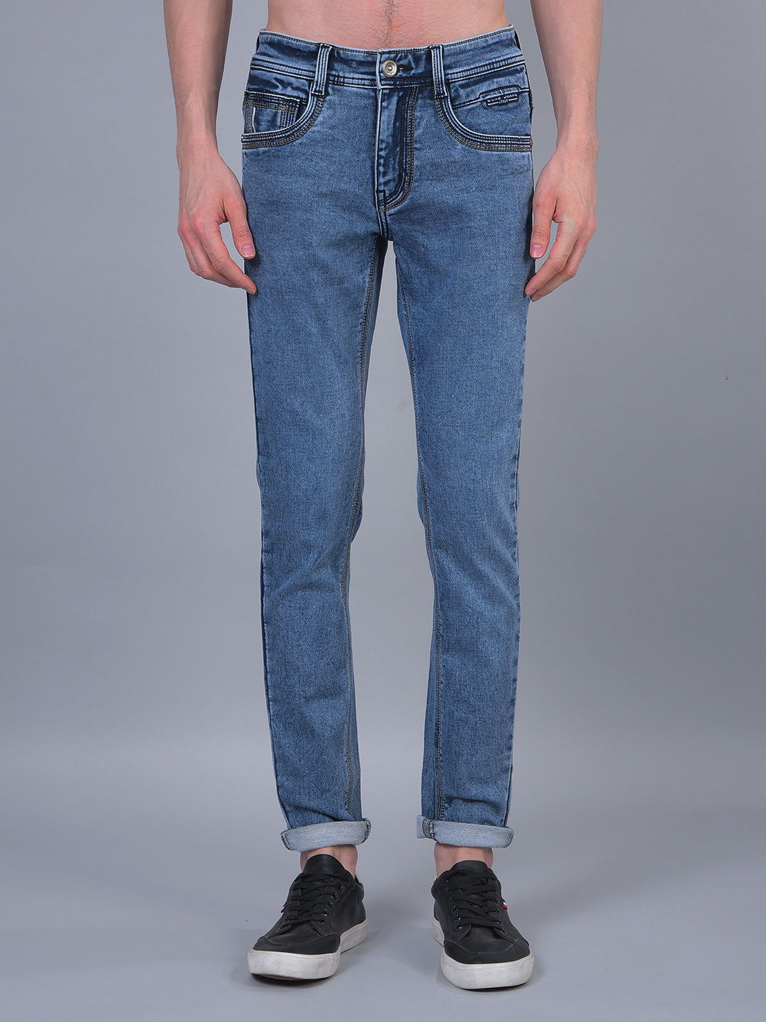 cobb ice blue narrow-fit premium jeans