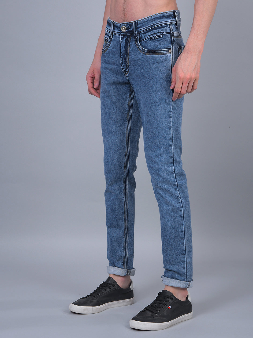 cobb ice blue narrow-fit premium jeans