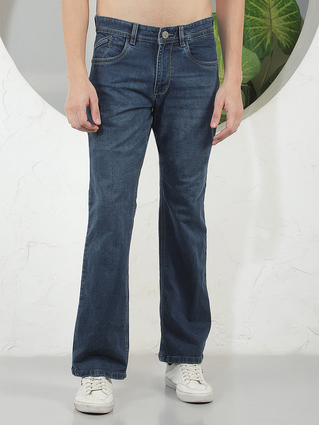 blue boot cut premium jeans