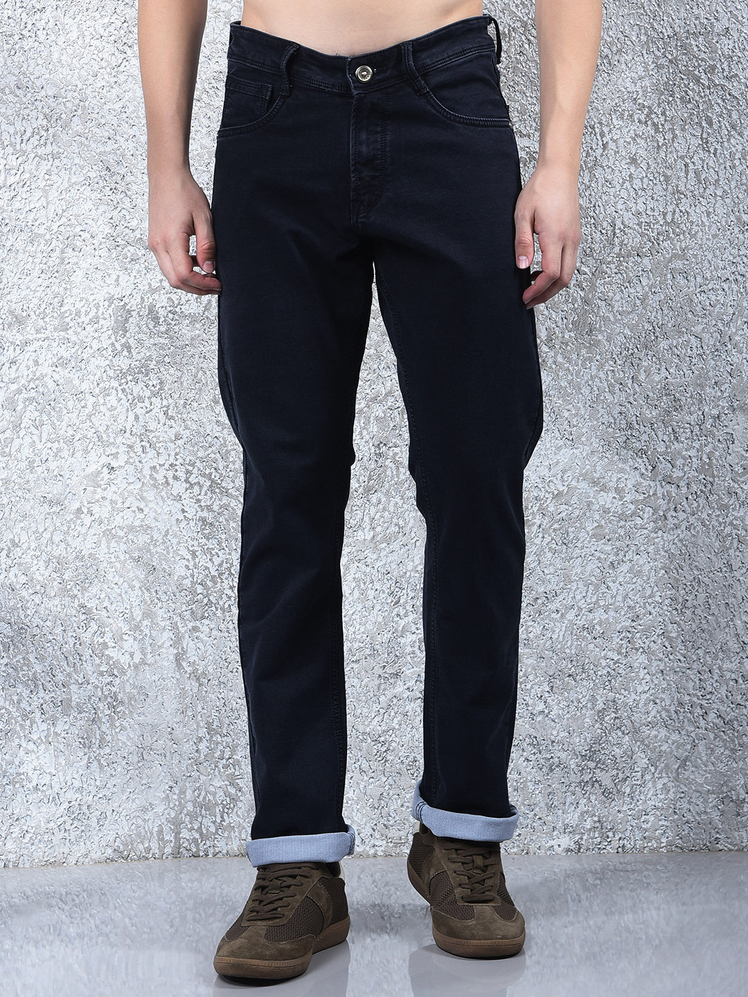 cobb dark blue straight-fit premium jeans