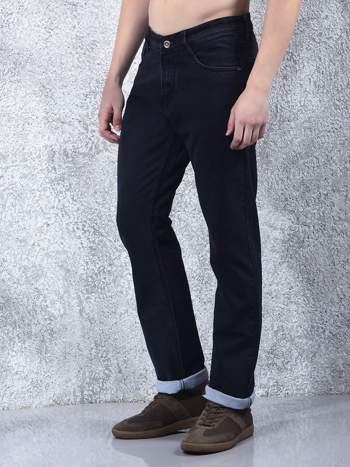 cobb dark blue straight-fit premium jeans