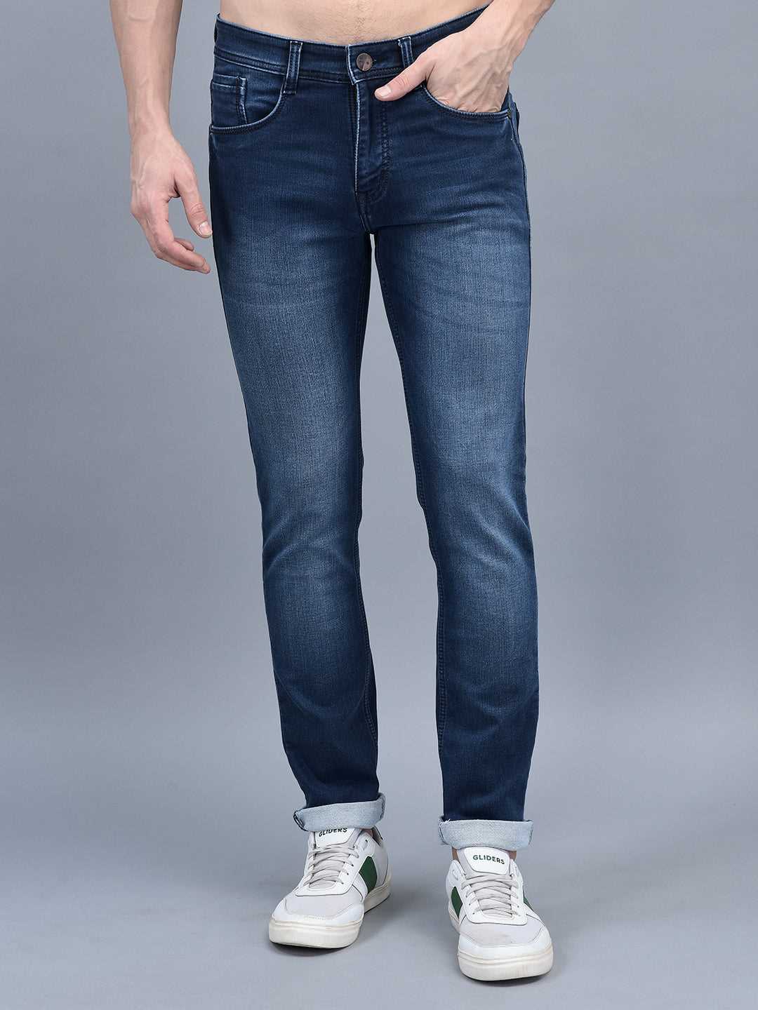 Cobb Blue Narrow Fit Jeans Blue