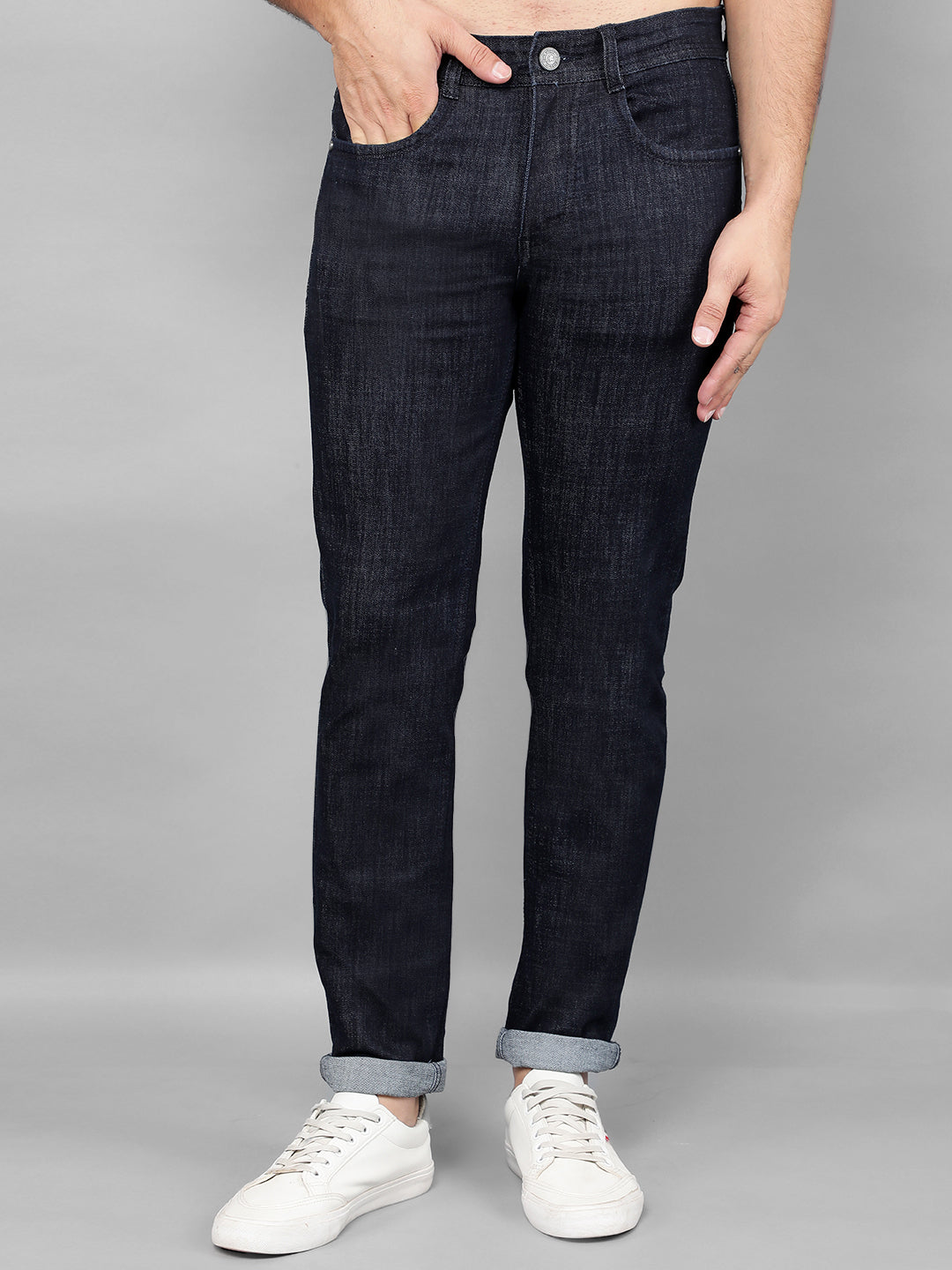 cobb navy blue narrow fit premium jeans