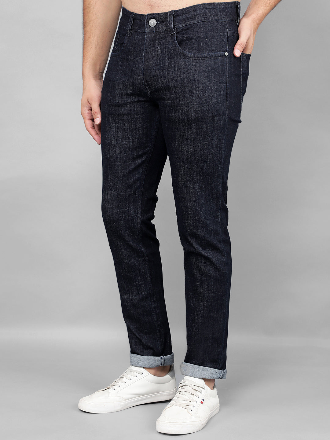 cobb navy blue narrow fit premium jeans