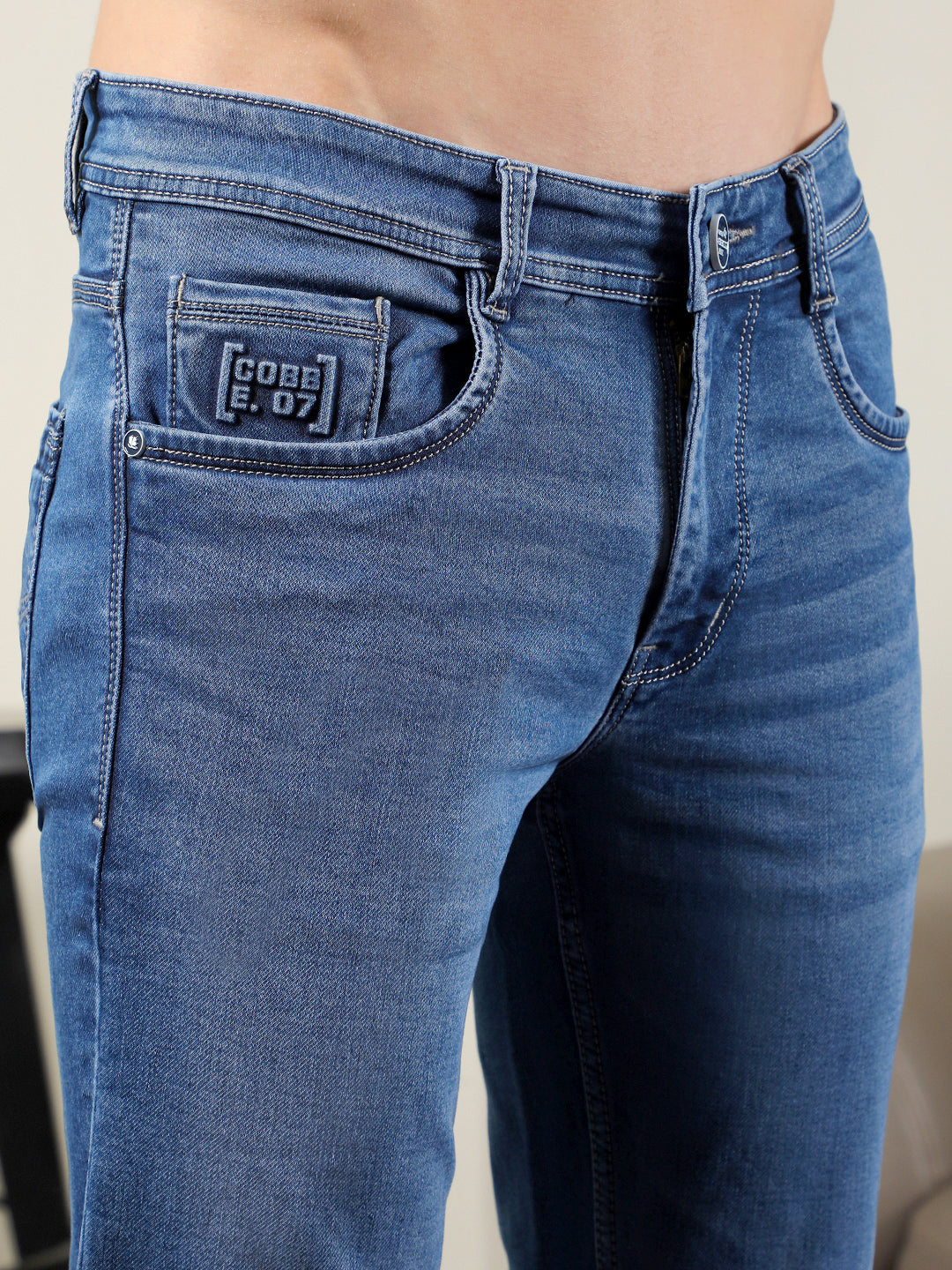 cobb blue narrow fit premium jeans