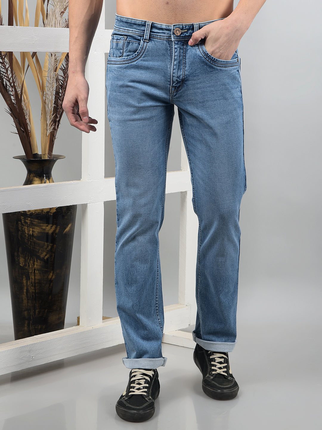 cobb blue straight-fit premium jeans