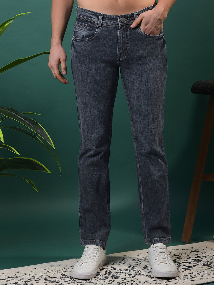 cobb grey straight-fit premium jeans