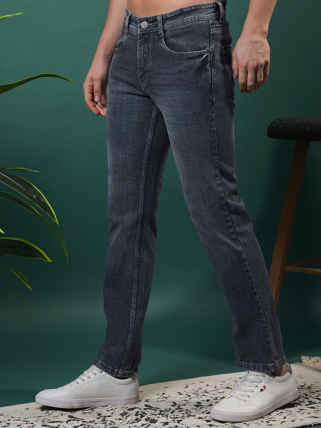 cobb grey straight-fit premium jeans