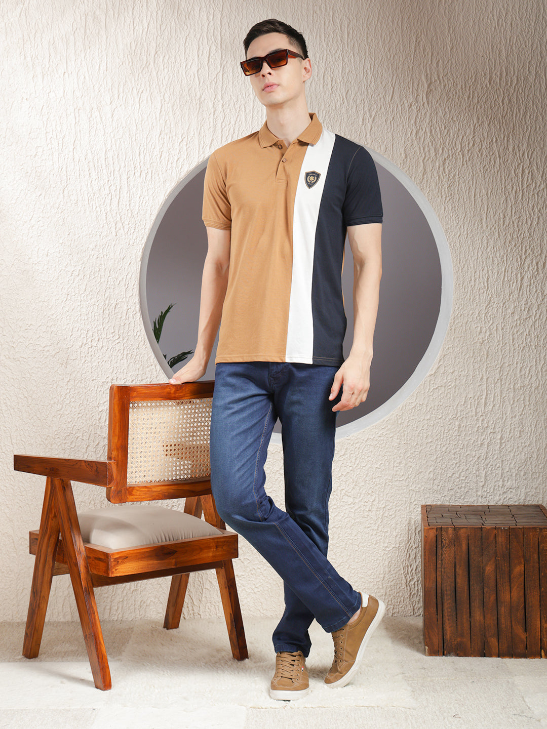 COBB NAVY BLUE STRAIGHT-FIT PREMIUM JEANS