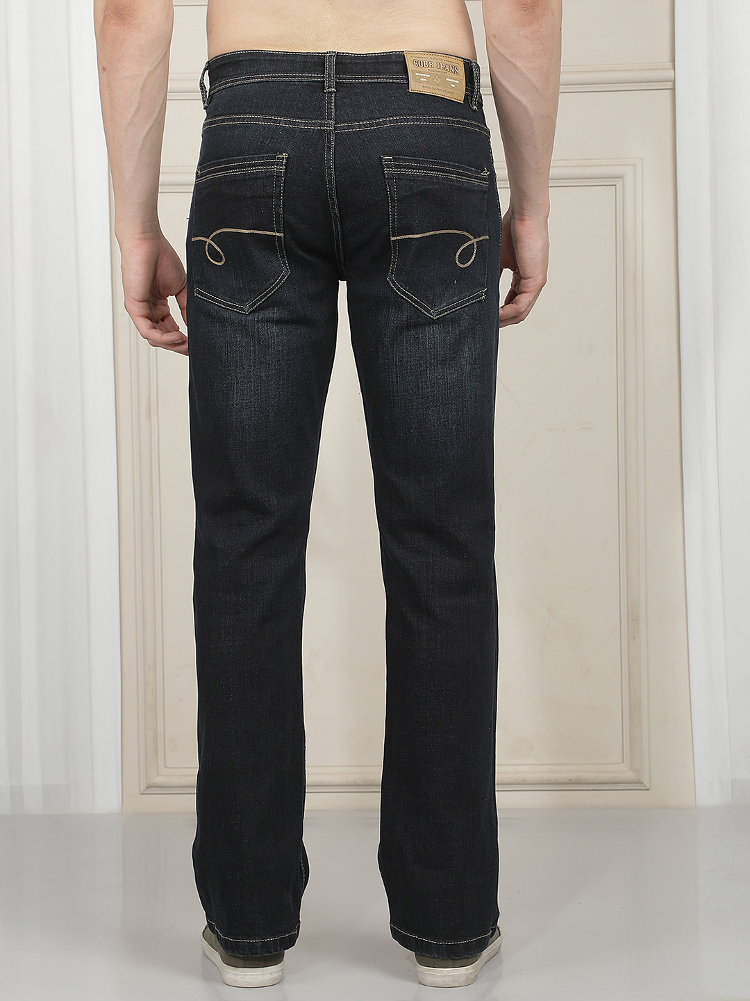 brown boot cut premium jeans